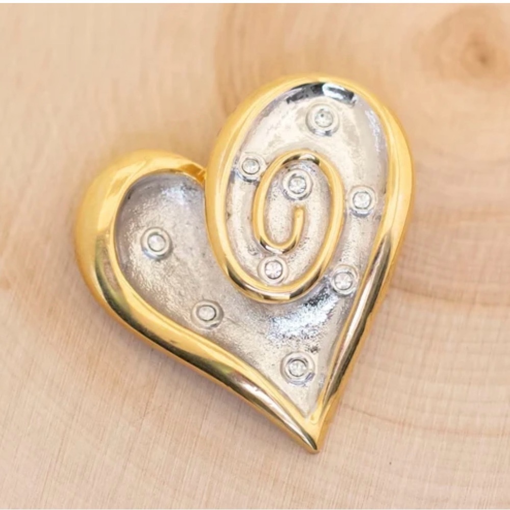 Vintage Jewels By Park Lane Heart Pin Brooch